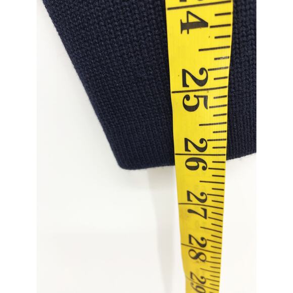 Vintage Abercrombie and Fitch Heavy Knit Red Navy Blue Sweater Sz XL Hong Kong - Picture 8 of 8